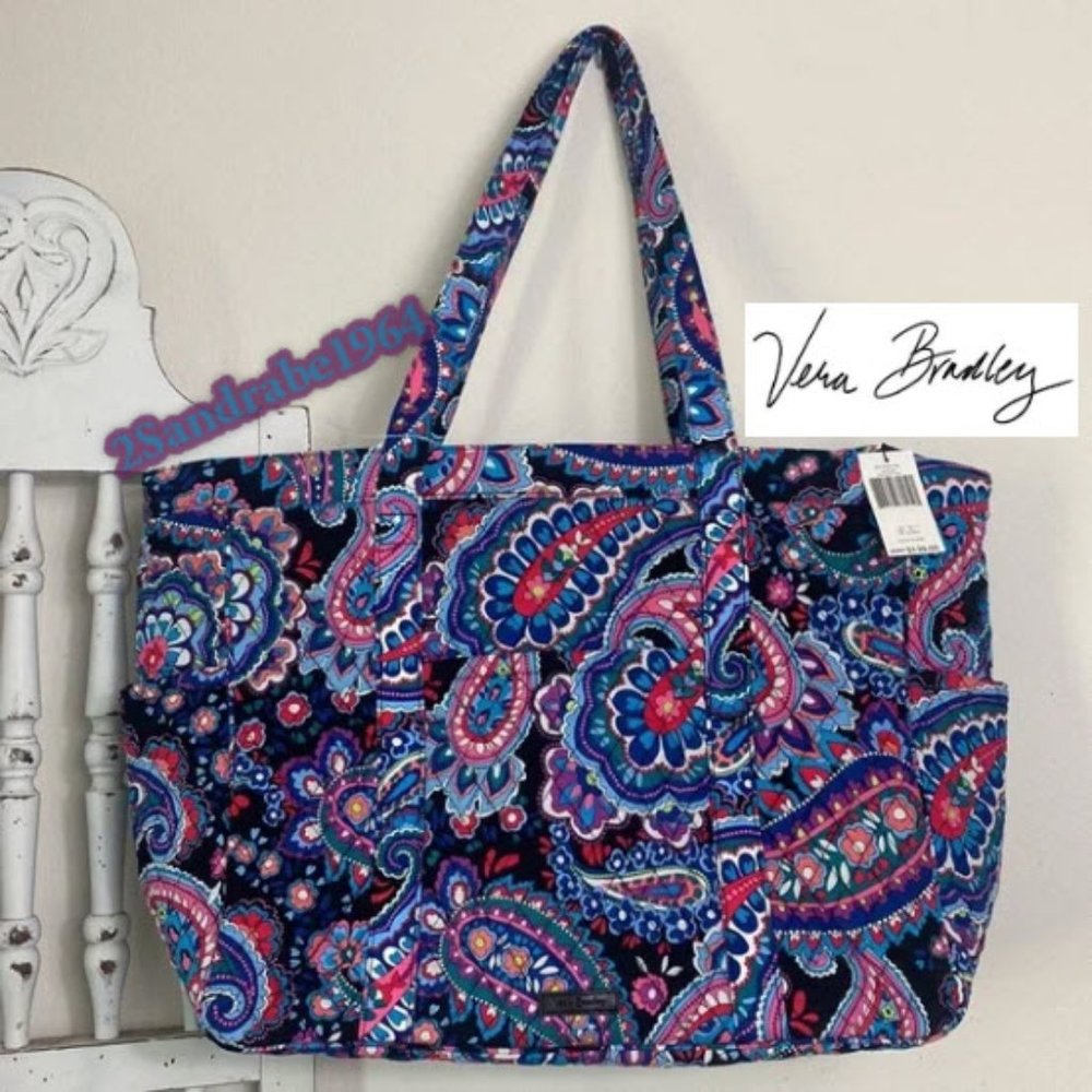 Vera Bradley Get Going Tote / Haymarket Paisley - Picture 2 of 16